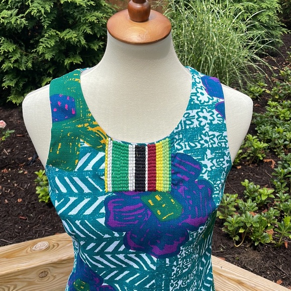 Anthropologie Vanessa Virginia Hibiscus Tribal Sheath Dress - Picture 4 of 12